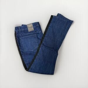 New COLDWATER CREEK Slim Leg Tuxedo Denim Jeans Womens 12 Natural Fit Stretch